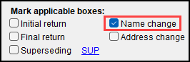 Image od "Name Change" check box